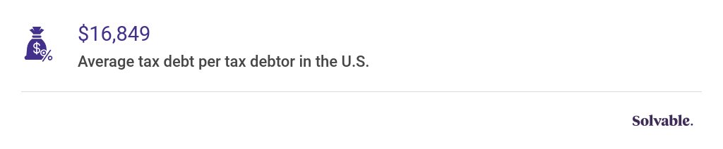 Aerage IRS Tax Debt Per Person